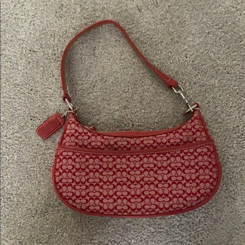 Red coach purse
